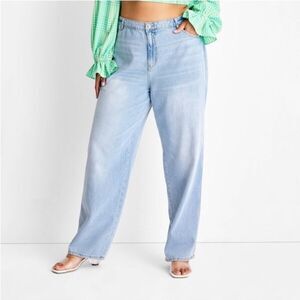 Future Collective Alani Noelle Jeans Size 8 Baggy Relaxed High Rise Denim